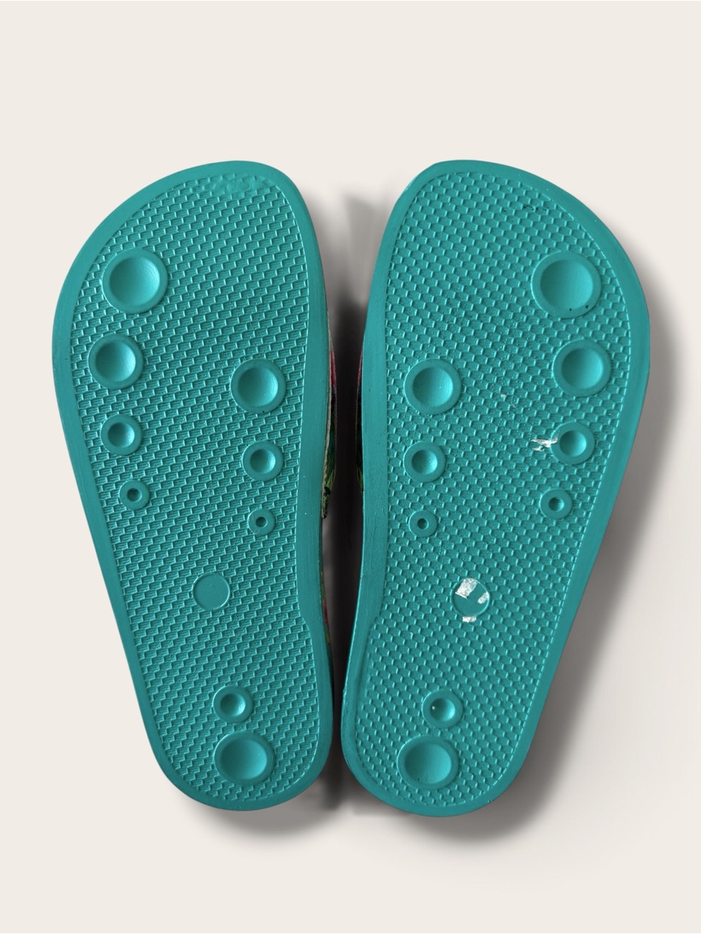Johnny Was Teal Floral Slide Sandals - Picture 8 of 9